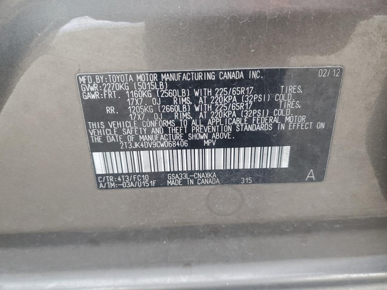2012 Toyota RAV 4 - Image 12