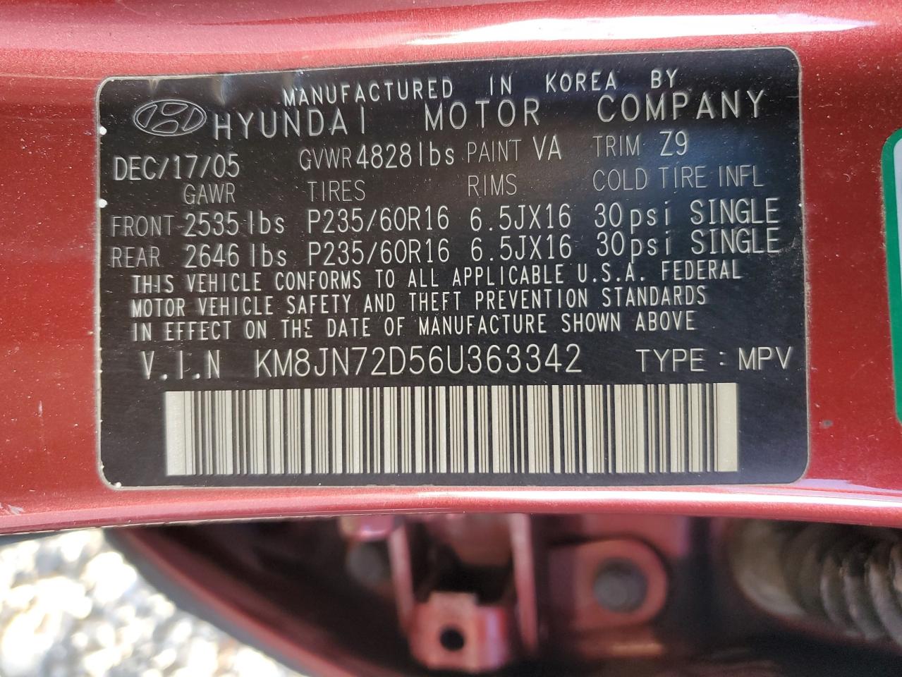 2006 Hyundai Tucson - Image 12
