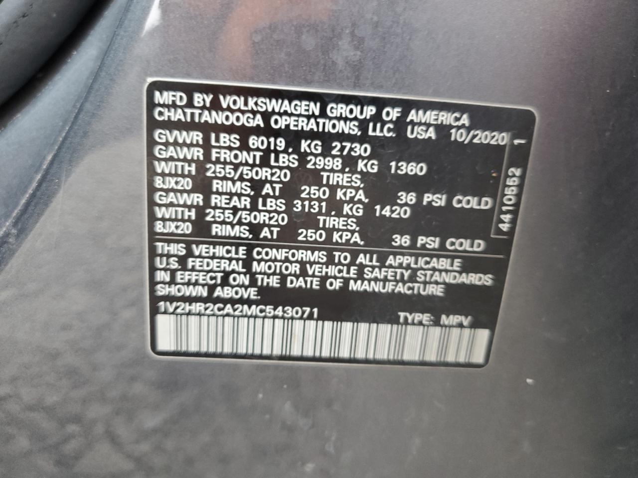 2021 Volkswagen Atlas - Image 12