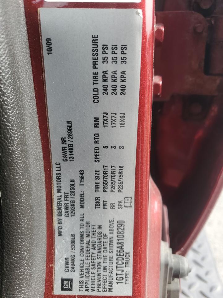 2010 GMC Canyon Sle VIN: 1GTJTCDE6A8108290 Lot: 44329525