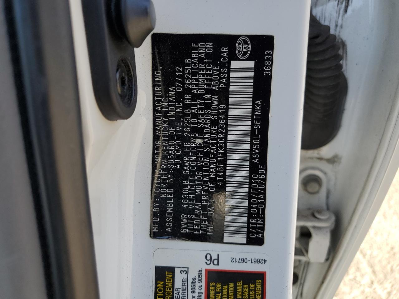 2012 Toyota Camry - Image 13