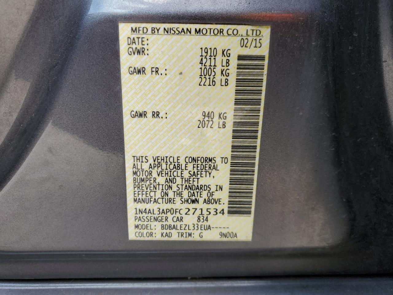 2015 Nissan Altima - Image 13