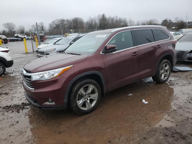 2015 Toyota Highlander Limited за продажба в Chalfont, PA - Front End