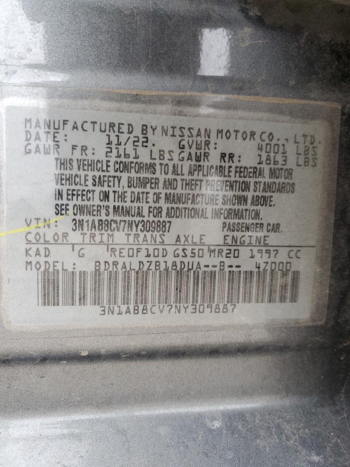 3N1AB8CV7NY309887 NISSAN SENTRA 2022