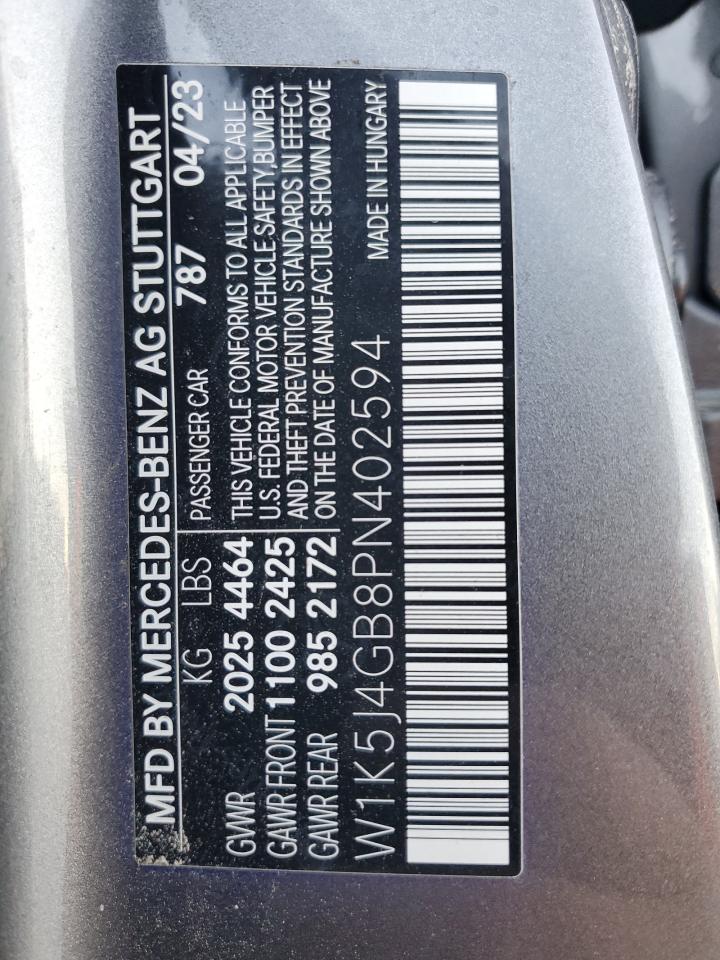 2023 Mercedes-Benz Cla 250 VIN: W1K5J4GB8PN402594 Lot: 43588535