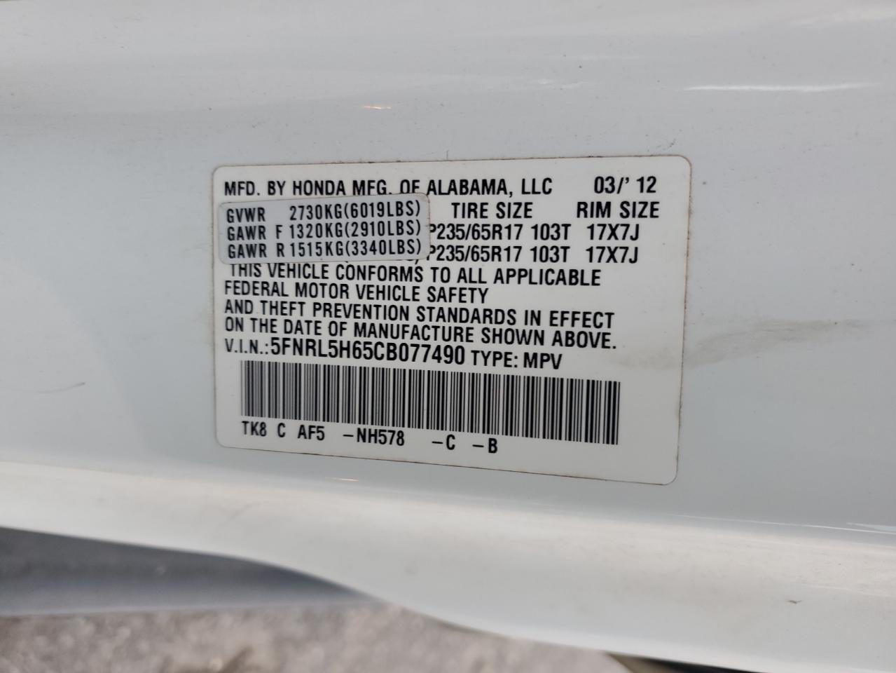 2012 Honda Odyssey - Image 13