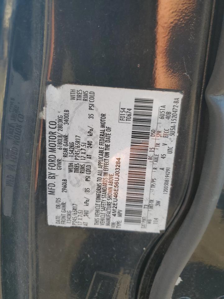 2006 Mercury Mountaineer Convenience VIN: 4M2EU46E56UJ03284 Lot: 61158105