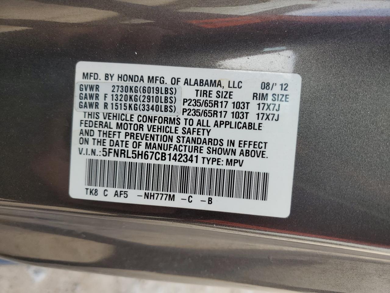 2012 Honda Odyssey - Image 13