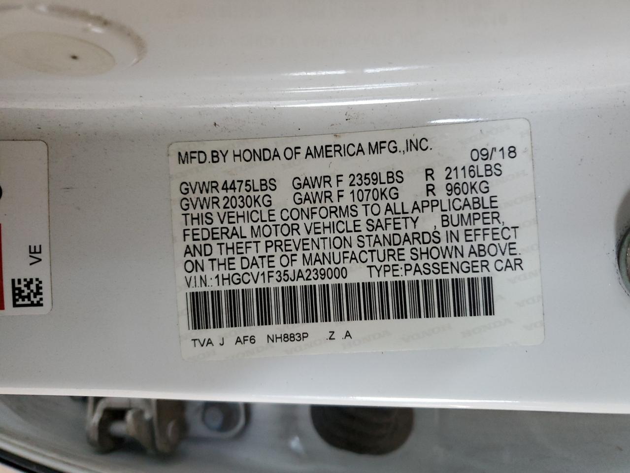 2018 Honda Accord - Image 12