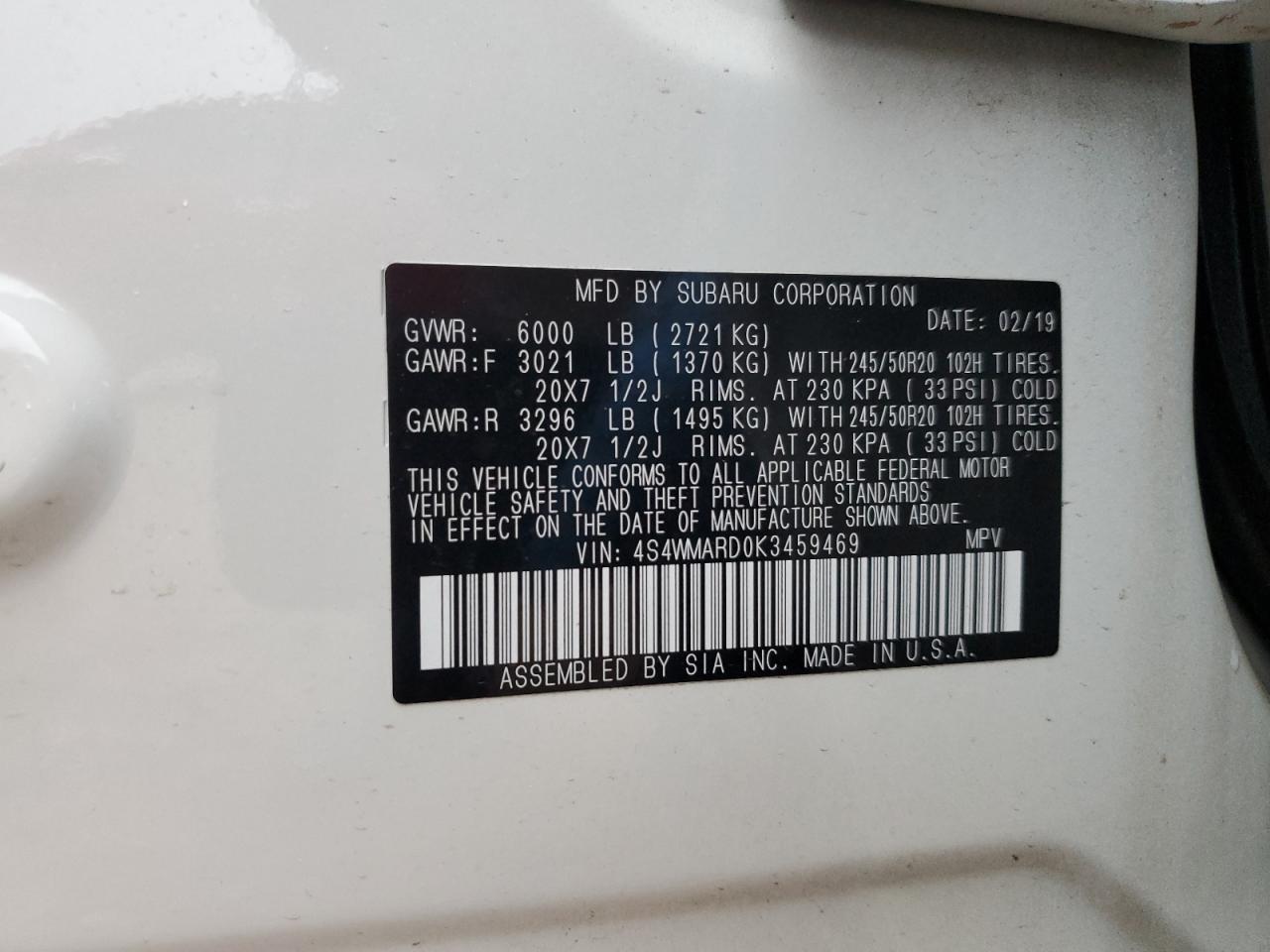 2019 Subaru Ascent - Image 13