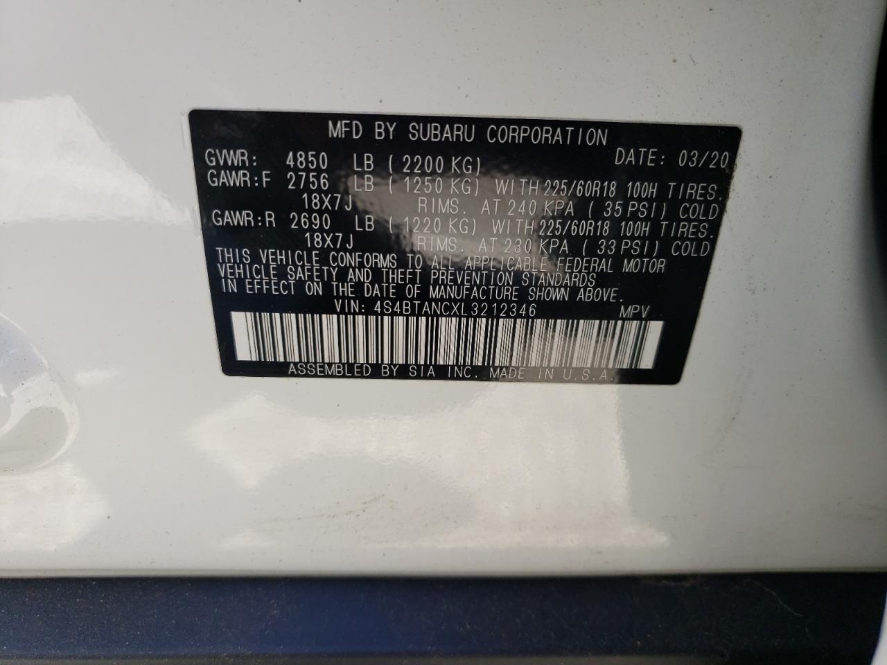 2020 Subaru Outback - Image 14