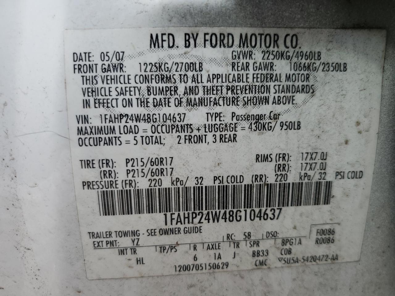 2008 Ford Taurus - Image 15