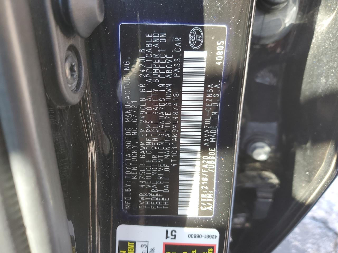 2021 Toyota Camry - Image 13