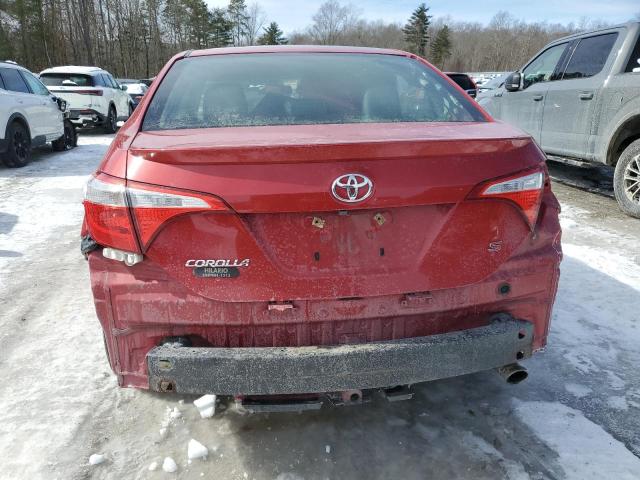  TOYOTA COROLLA 2016 Czerwony
