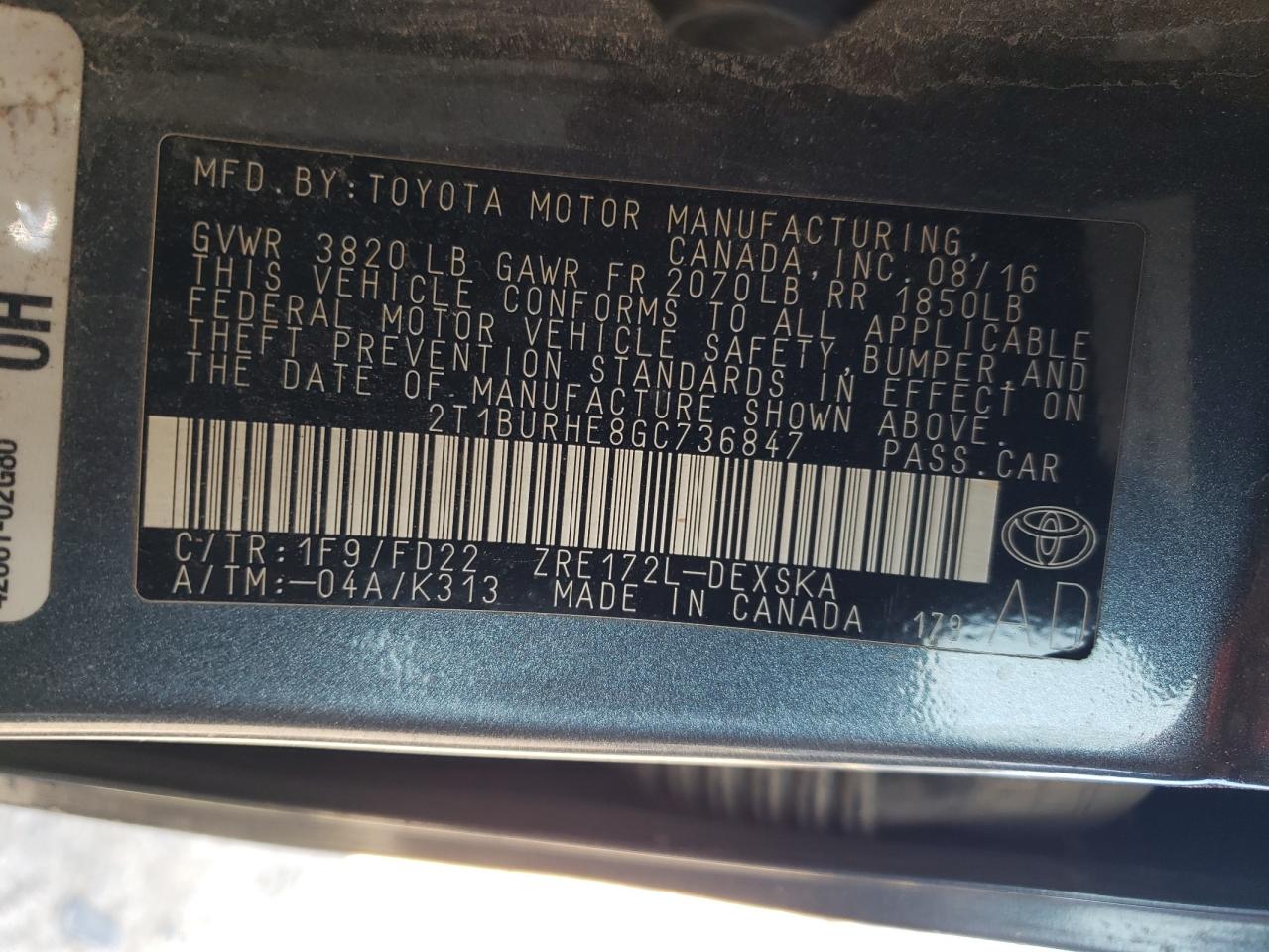 2016 Toyota Corolla - Image 12