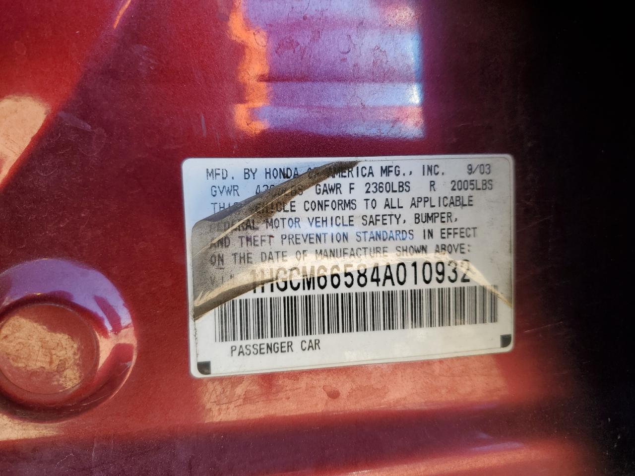 2004 Honda Accord - Image 12