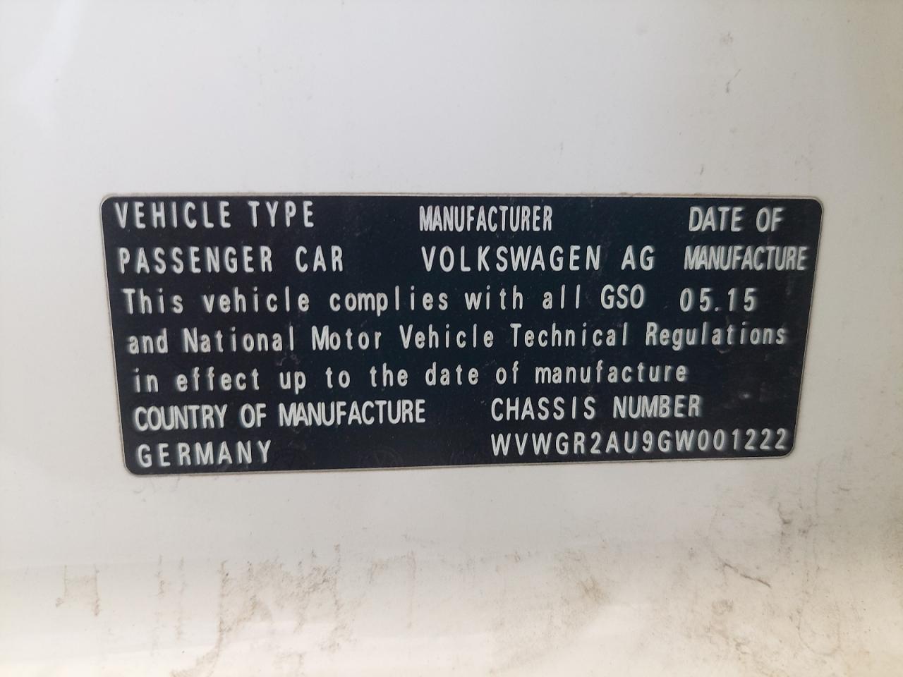 WVWGR2AU9GW001222 - 2016 Volkswagen Golf - #undefined