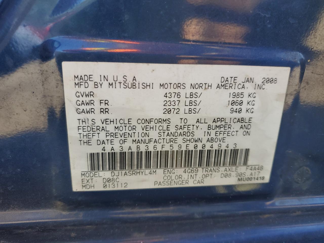 2009 Mitsubishi Galant - Image 12