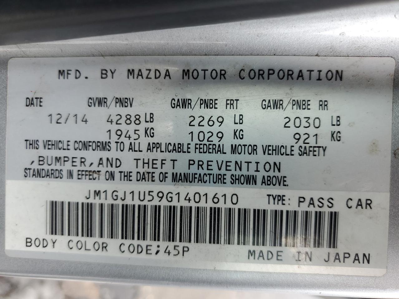 2016 Mazda 6 - Image 13