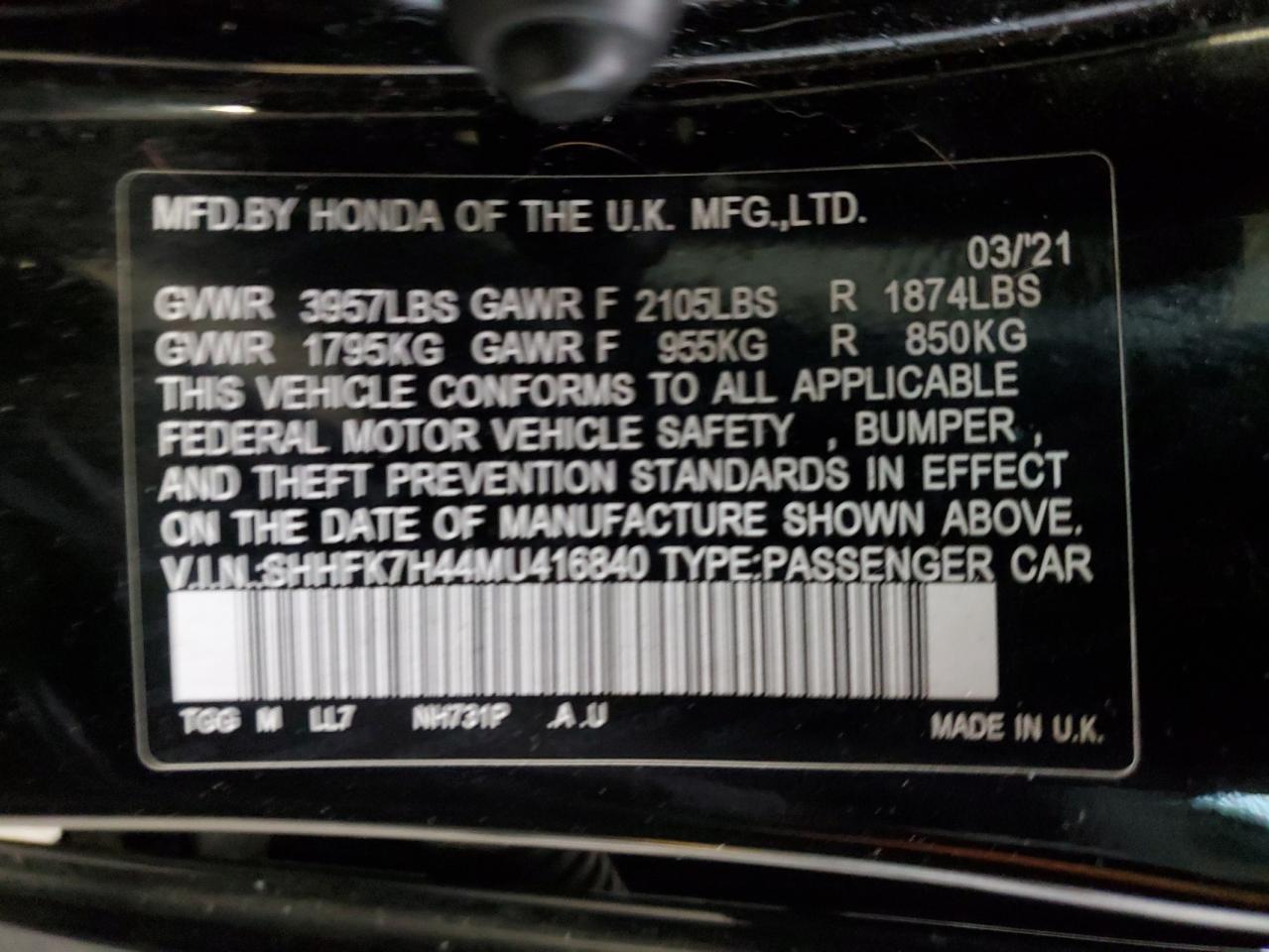 2021 Honda Civic - Image 14