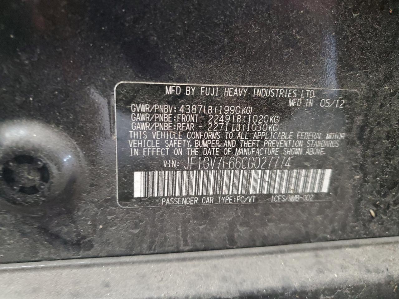 2012 Subaru WRX - Image 12