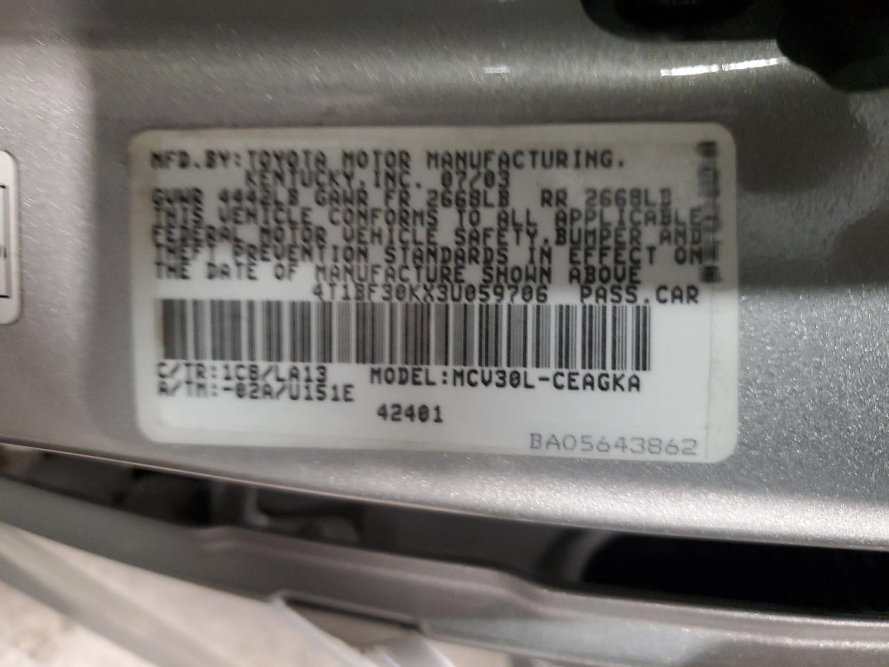 2003 Toyota Camry - Image 14
