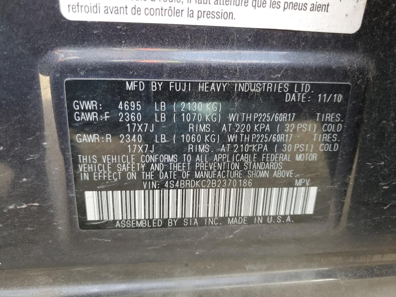 2011 Subaru Outback - Image 12