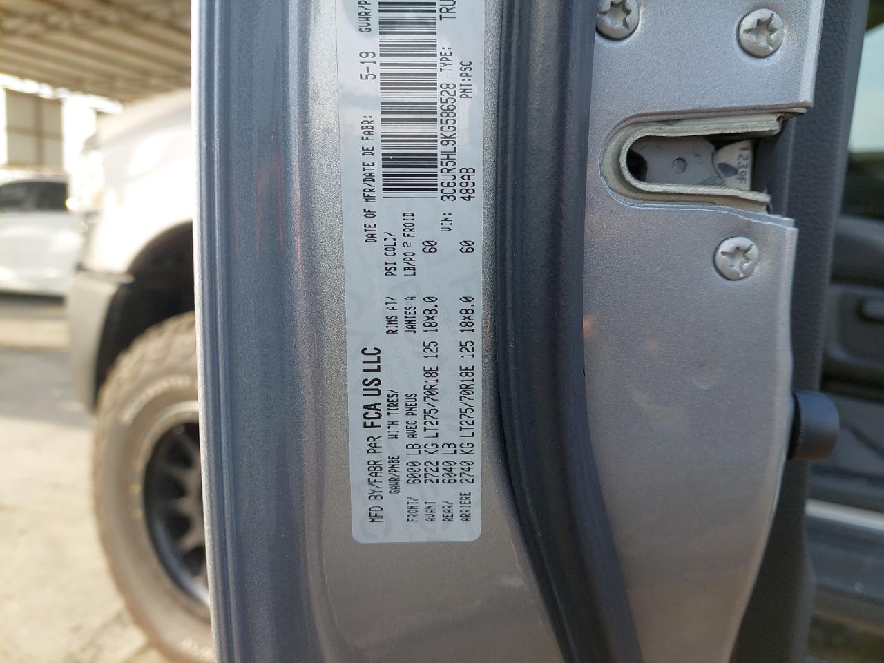 3C6UR5HL9KG586528 - 2019 Dodge RAM - #45433715