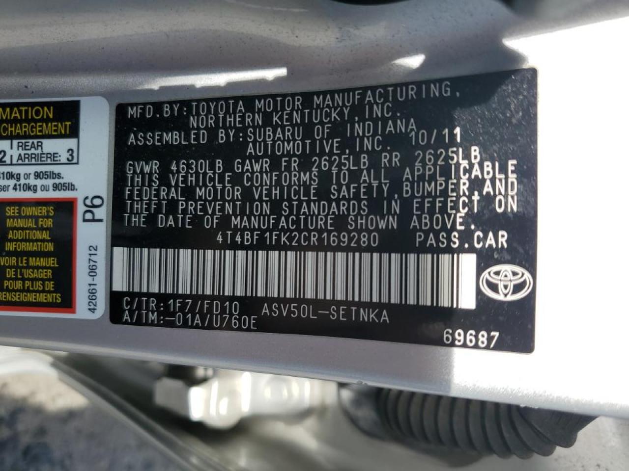 2012 Toyota Camry - Image 12