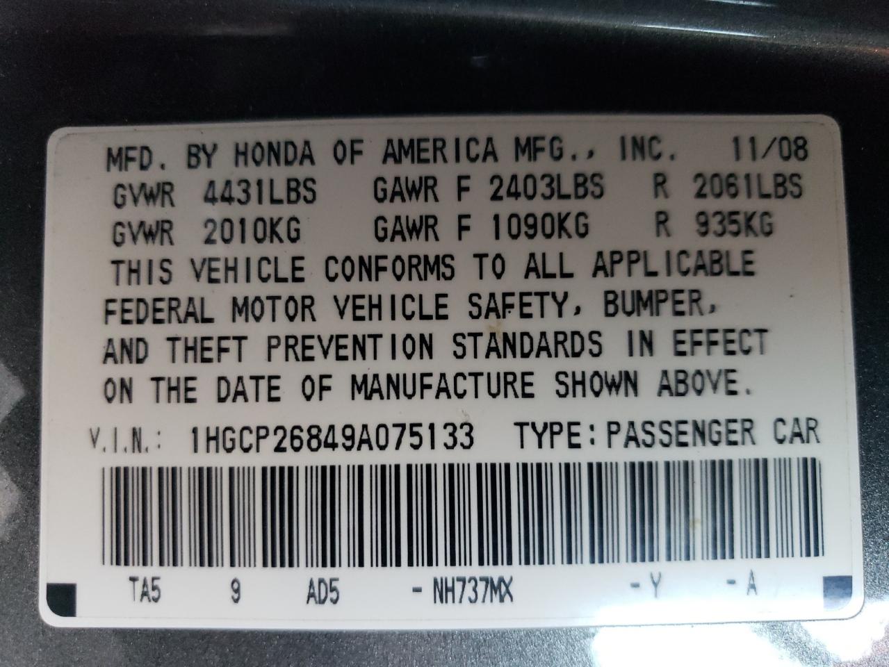 2009 Honda Accord - Image 12