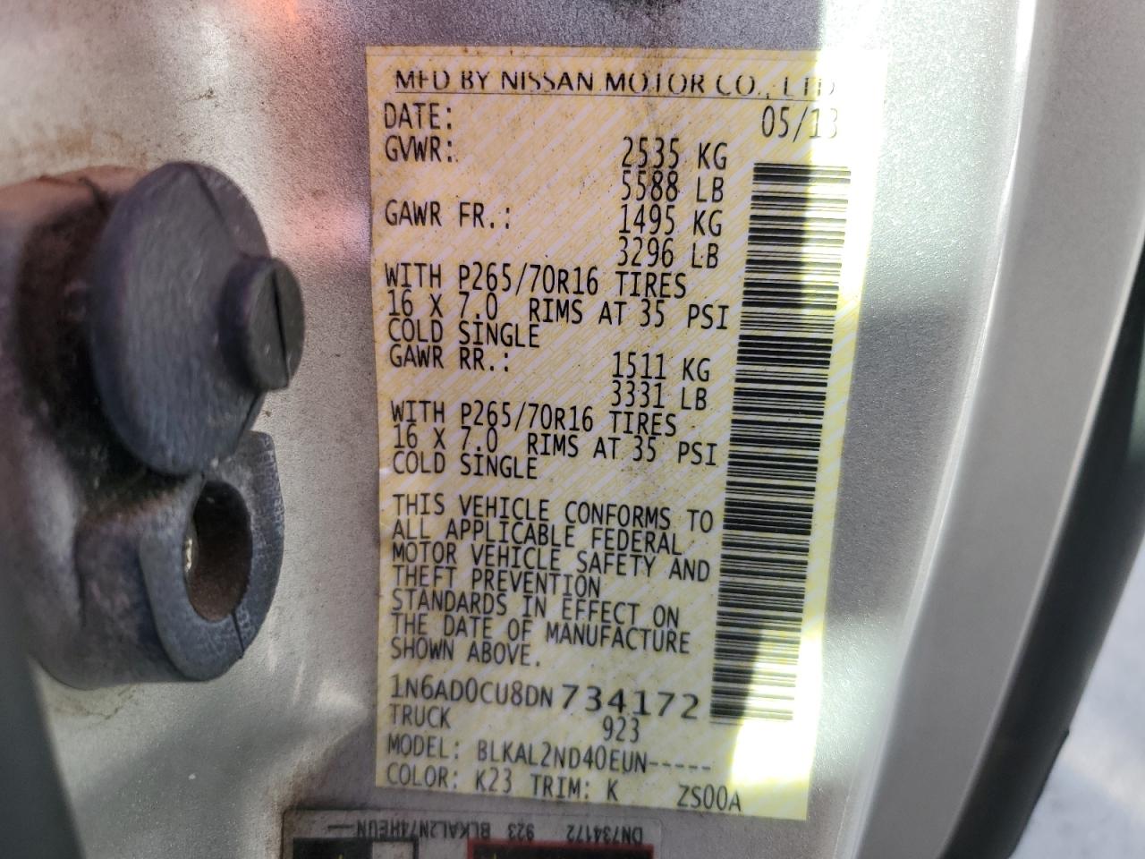 2013 Nissan Navara (Frontier) - Image 12