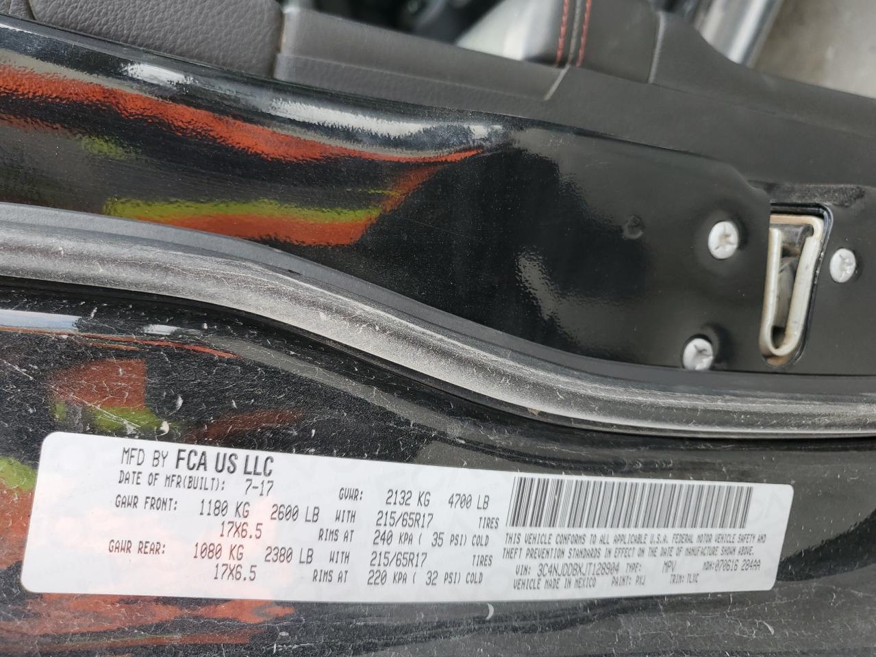 2018 Jeep Compass Trailhawk VIN: 3C4NJDDBXJT128904 Lot: 45679155