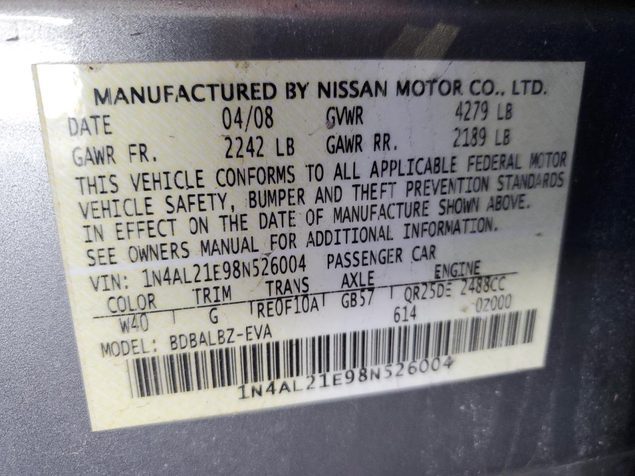 2008 Nissan Altima - Image 12