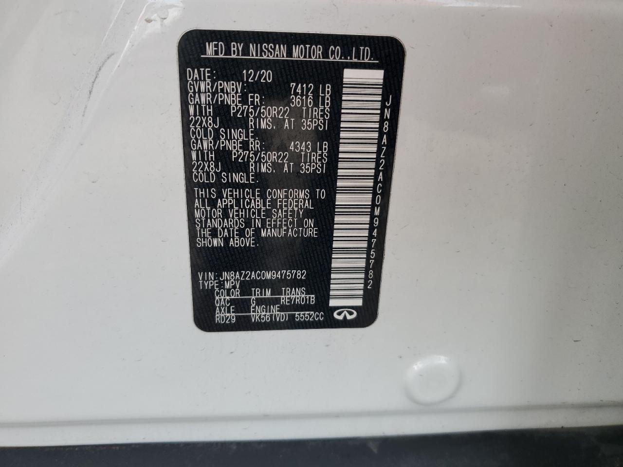 2021 Infiniti QX80 - Image 13