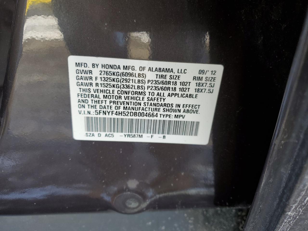 2013 Honda Pilot - Image 15