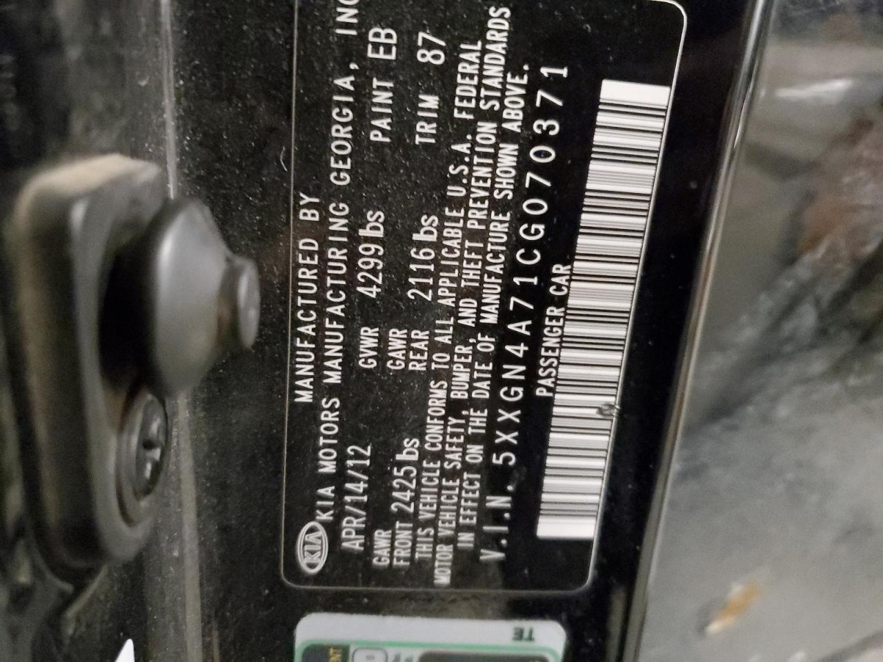 2012 Kia Optima - Image 12