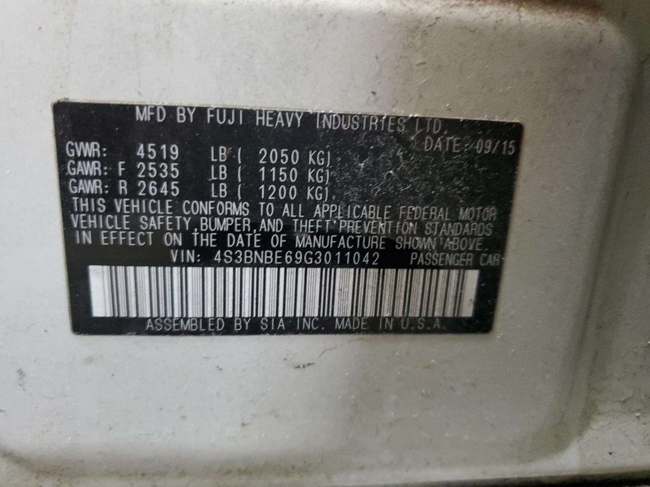 2016 Subaru Legacy - Image 12