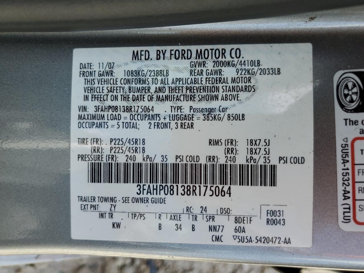 2008 Ford Fusion - Image 12