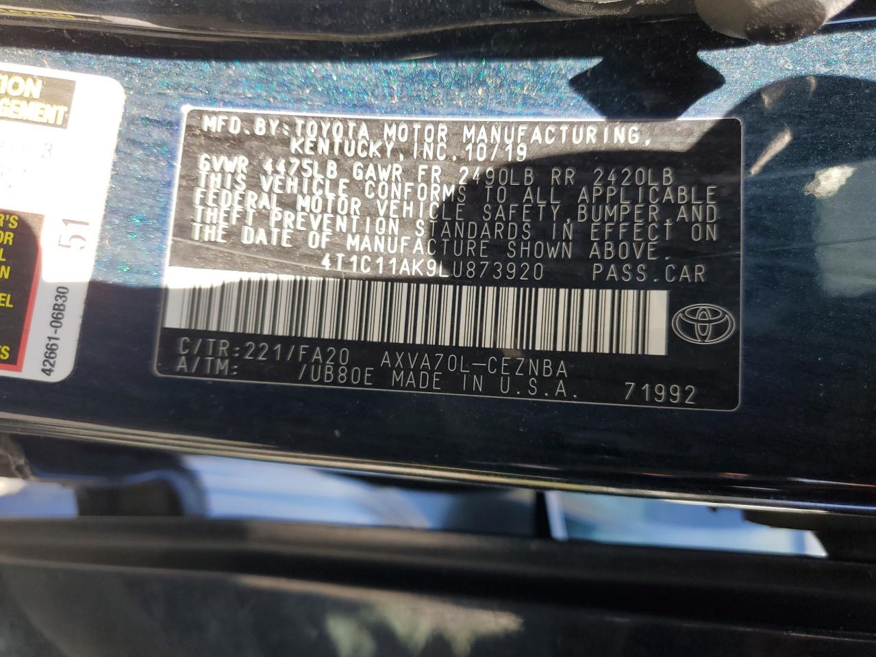 2020 Toyota Camry - Image 12