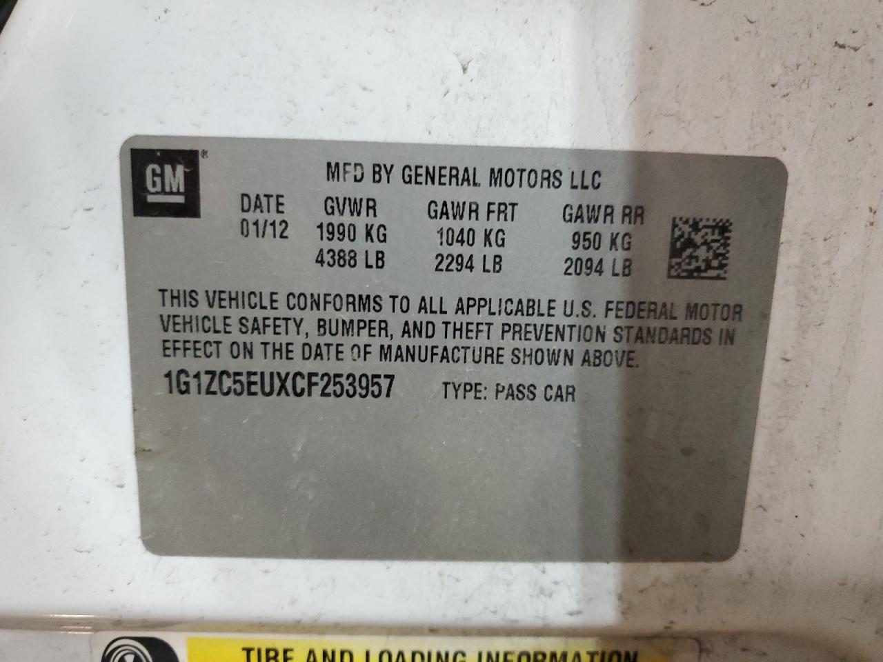 2012 Chevrolet Malibu - Image 12