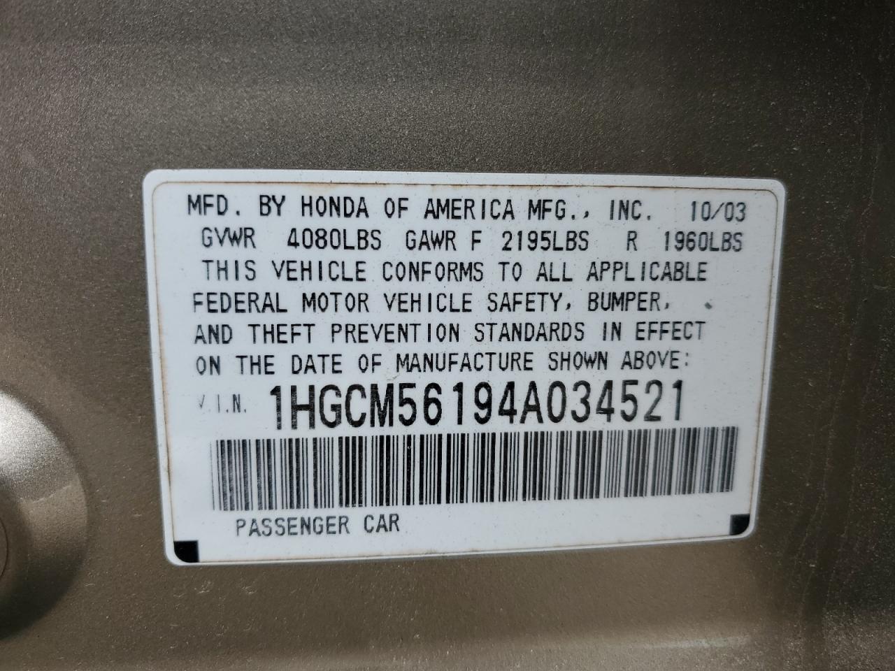 2004 Honda Accord - Image 14