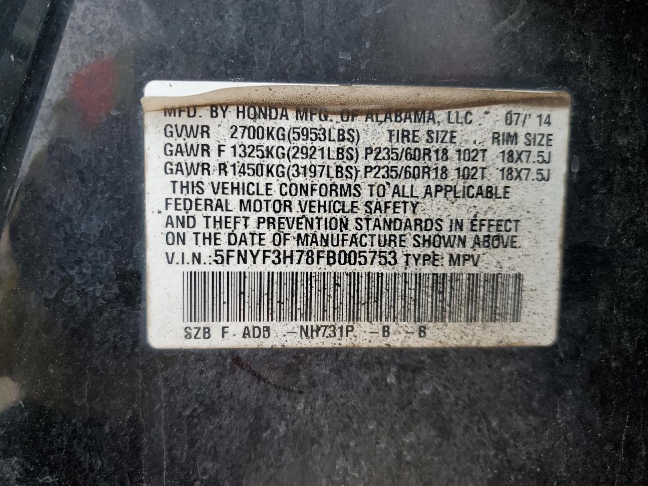 2015 Honda Pilot - Image 14