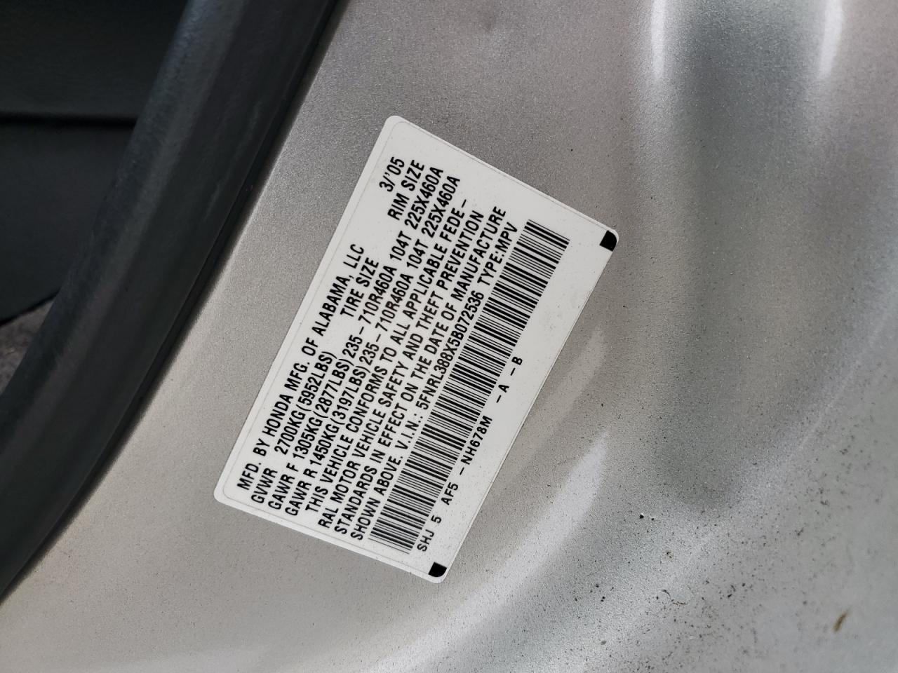 2005 Honda Odyssey - Image 13