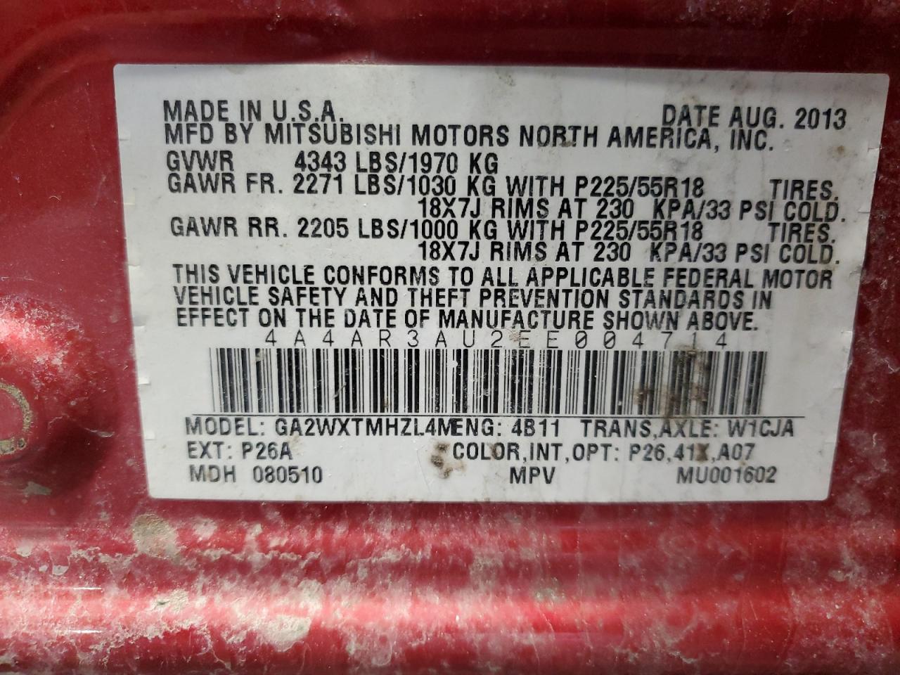 2014 Mitsubishi Outlander - Image 13