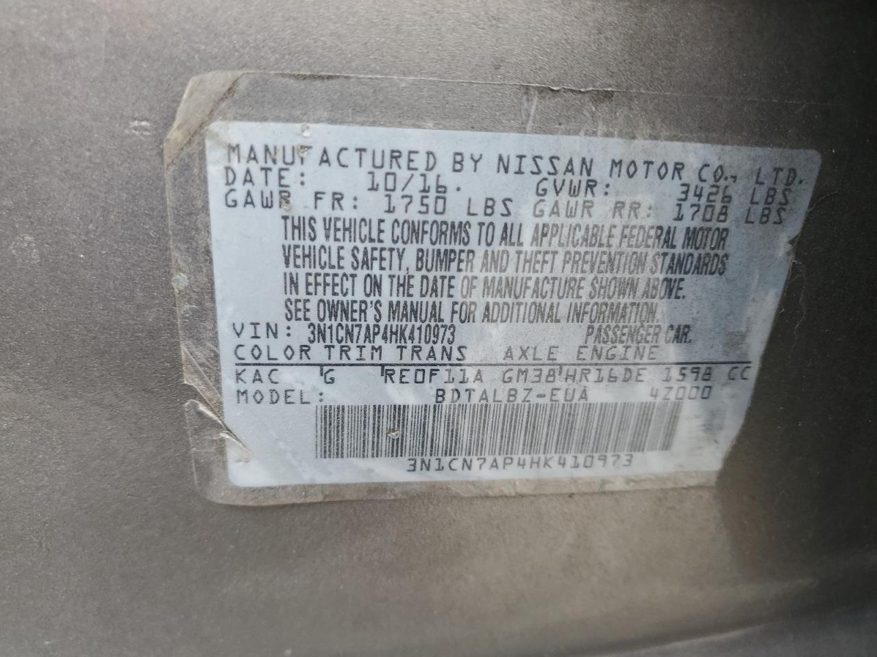 2017 Nissan Versa - Image 12