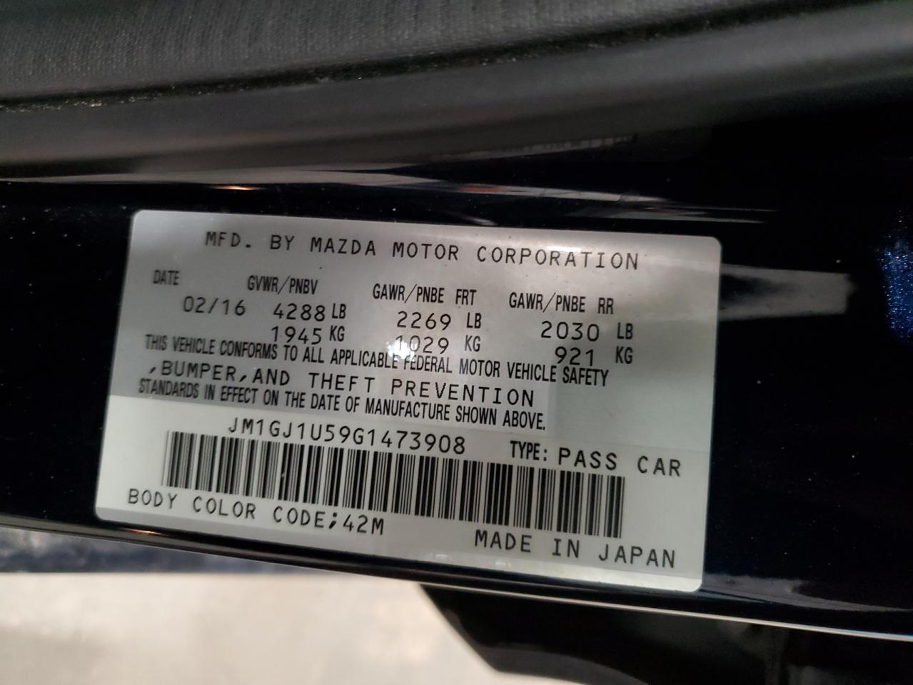 2016 Mazda 6 - Image 12