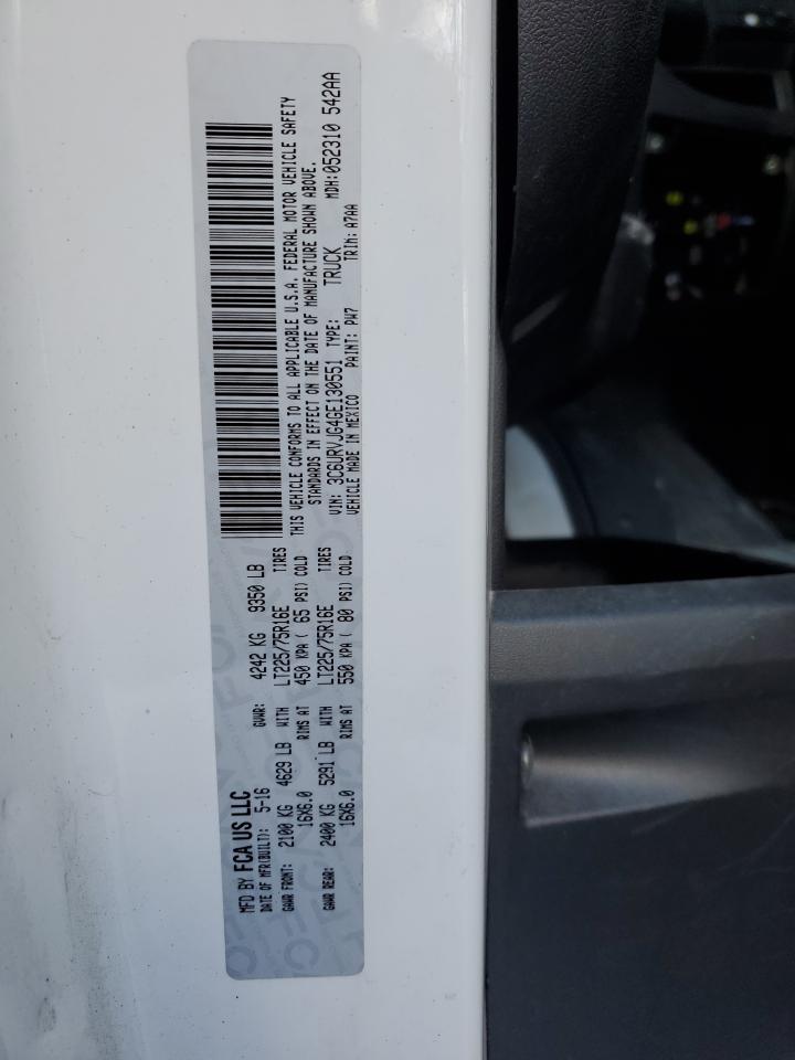 2016 Ram Promaster 3500 3500 High VIN: 3C6URVJG4GE130551 Lot: 45934985