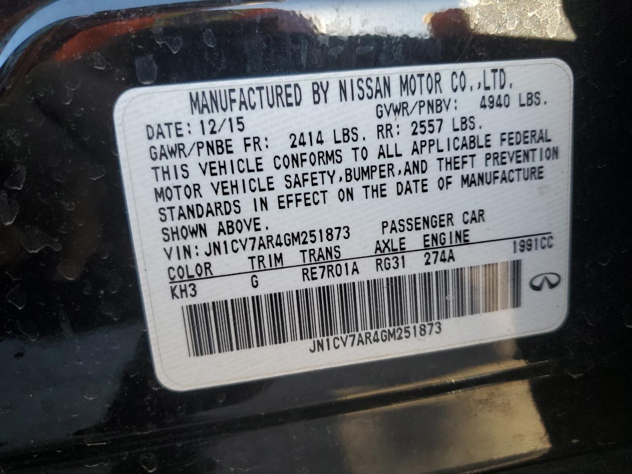 2016 Infiniti Q50 - Image 12