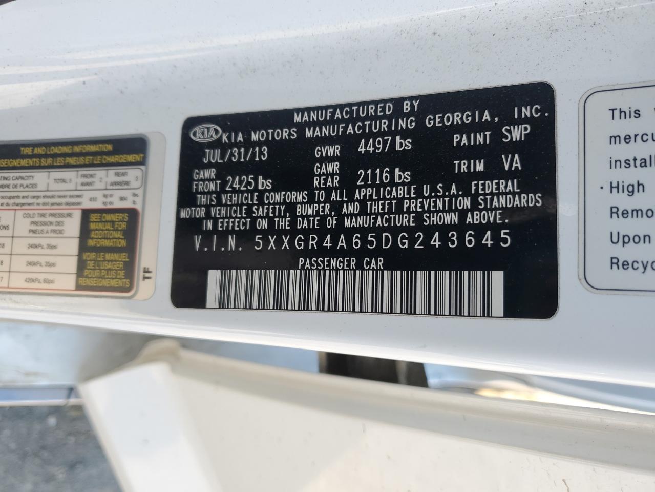 2013 Kia Optima - Image 14