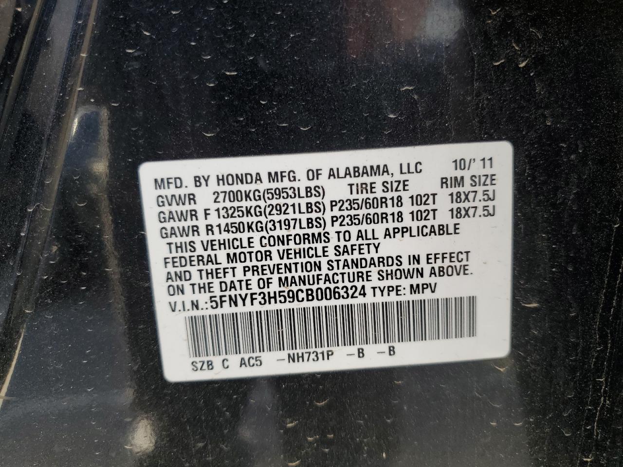 2012 Honda Pilot - Image 13